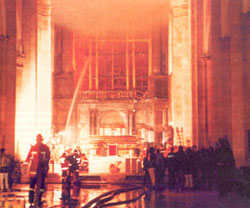 Incendie criminiel à Turin